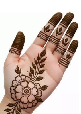 Simple Mehndi Design gives a soft artistic finish