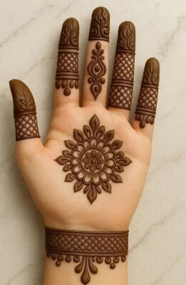 Simple Mehndi Design is perfect for minimal bridal looks