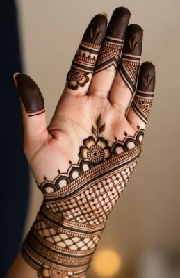 Simple Mehndi Design keeps hands looking graceful