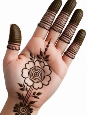 Simple Mehndi Design never goes out of trend