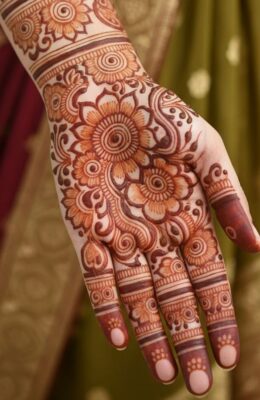 Simple Mehndi Designs are suitable for engagement ceremonies