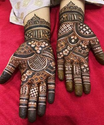 Arabic Mehndi Design is ideal for front and back hands