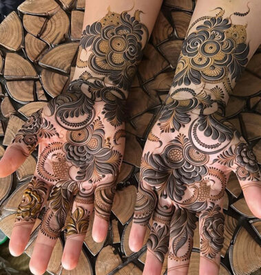 Basic Easy Front Hand Simple Mehndi Design gives a clean look