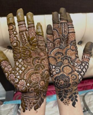 Basic Easy Front Hand Simple Mehndi Design is easy to practice