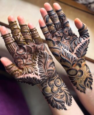 Basic Easy Front Hand Simple Mehndi Design is ideal for festivals