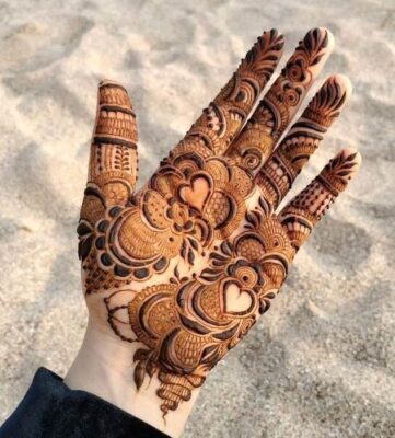 Basic Easy Front Hand Simple Mehndi Design is lightweight and neat