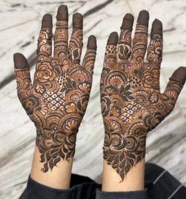 Basic Easy Front Hand Simple Mehndi Design is loved by girls