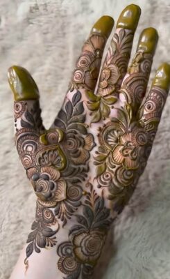 Basic Easy Front Hand Simple Mehndi Design is perfect for beginners