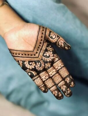 Basic Easy Front Hand Simple Mehndi Design is perfect for festive celebrations