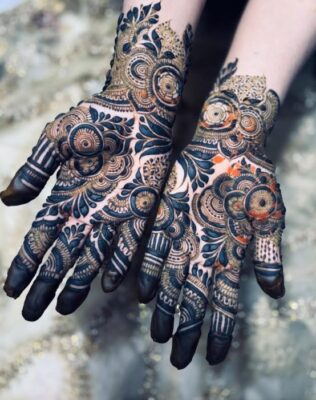 Basic Easy Front Hand Simple Mehndi Design is very stylish
