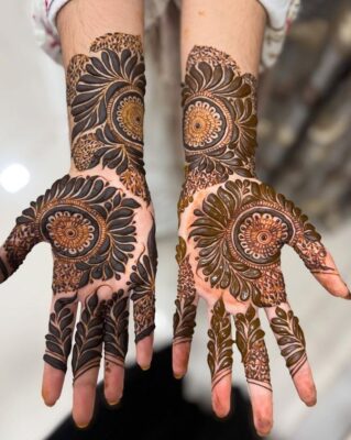 Basic Easy Front Hand Simple Mehndi Design saves time