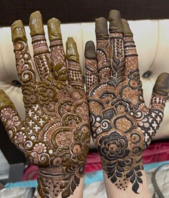 Basic Easy Front Hand Simple Mehndi Design suits every occasion
