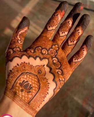 Basic Easy Front Hand Simple Mehndi Design suits girls of all ages