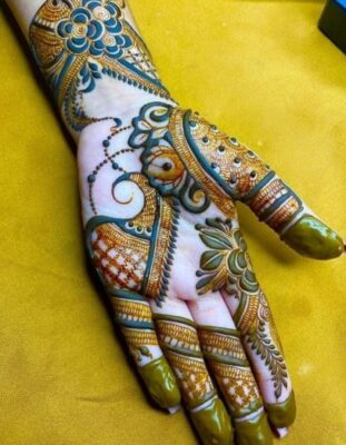 Bridal Mehndi Design is perfect for weddings with detailed patterns