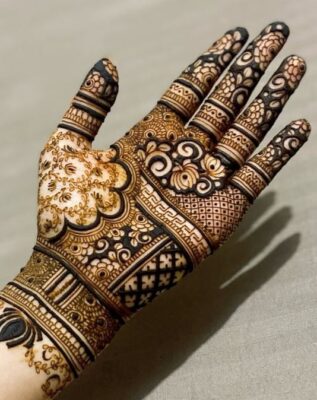 Brides often look for a perfect New Mehndi Design Photo for weddings