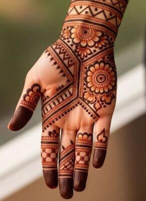 Easy Mehndi Design can be done in less time