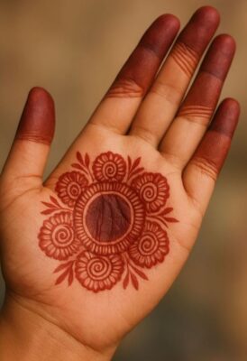 Easy Mehndi Design is ideal for festive celebrations