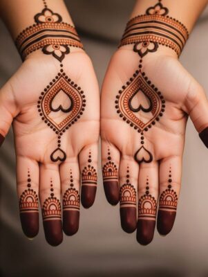 Easy Mehndi Design is quick and simple to apply