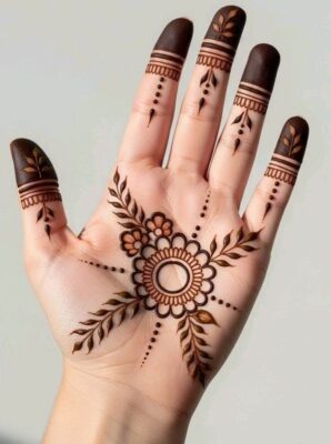 Easy Mehndi Design is simple but very impressive