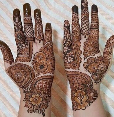 Festivals like Diwali and Karva Chauth are perfect for applying Full Hand Mehndi Design