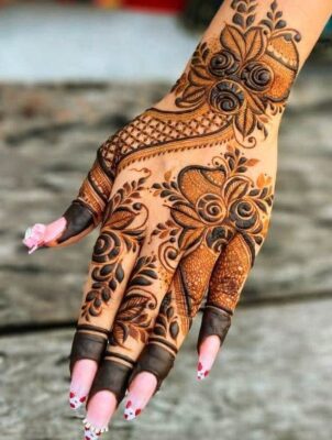 For a simple and elegant look, Instagram Modern Back Hand Mehndi Design is a great choice