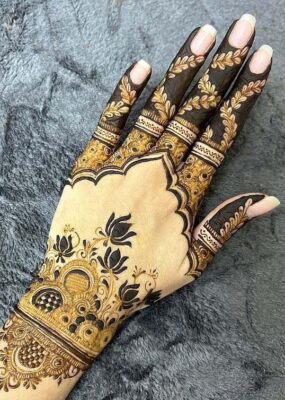 Instagram Modern Back Hand Mehndi Design enhances the beauty of the hands