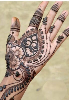 Mehndi Design Simple Front Hand gives a neat and elegant look