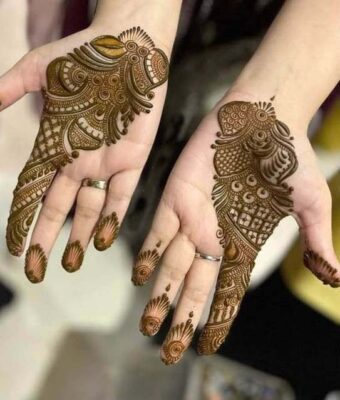 Mehndi Design Simple Front Hand suits girls of all ages