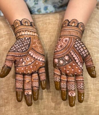 Mehndi Design matches well with ethnic jewelry