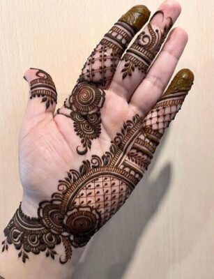 Palm Mehndi Design is loved for its artistic touch