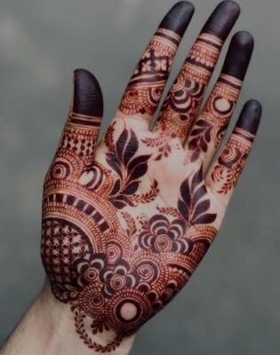 Palm Mehndi Design is perfect for engagement ceremonies