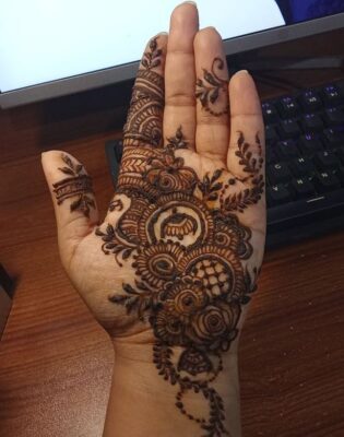 Palm Mehndi Design is perfect for weddings and festivals