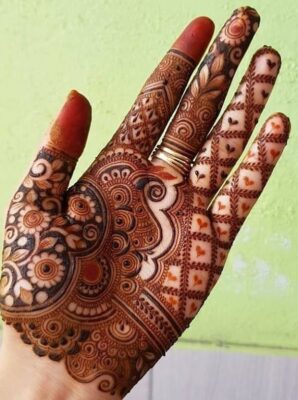 Simple Front Hand Mehndi Design is simple but impressive