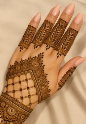 Stylish Back Hand Mehndi Design adds beauty to special celebrations