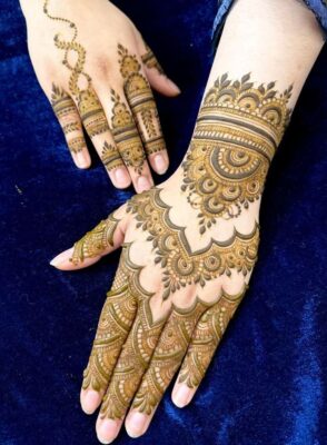 Stylish Back Hand Mehndi Design gives a modern and elegant look