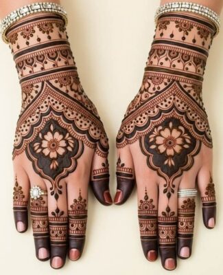 Stylish Back Hand Mehndi Design is easy to apply and quick