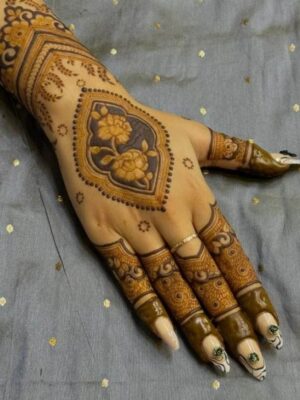 Stylish Back Hand Mehndi Design is easy to apply with practice