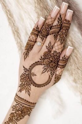 Stylish Back Hand Mehndi Design is perfect for weddings and parties