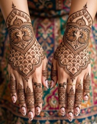 Stylish Back Hand Mehndi Design is trending among young girls