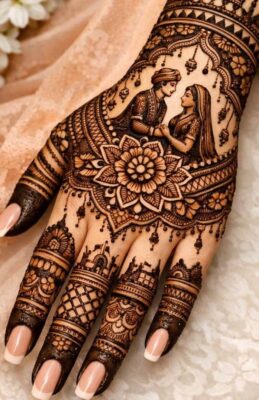 Stylish Back Hand Mehndi Design looks classy and attractive