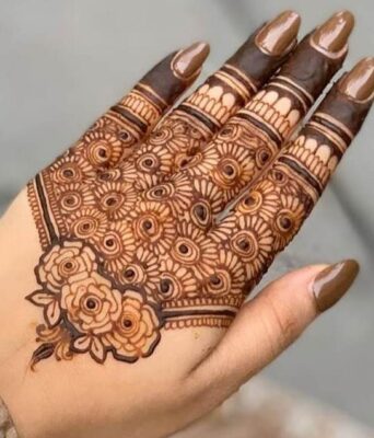 Stylish Back Hand Mehndi Design suits girls of all age groups