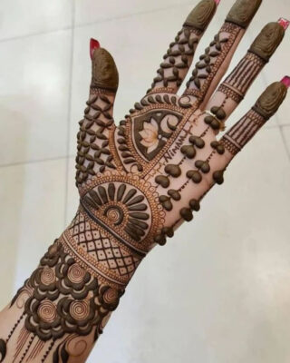 Front Hand Henna Design