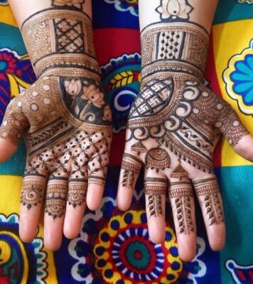 Simple Mehndi Design is common during weddings